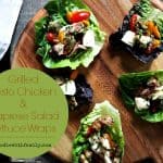 Grilled Pesto Chicken on Caprese Salad Lettuce Wraps {#30MinuteMeal}