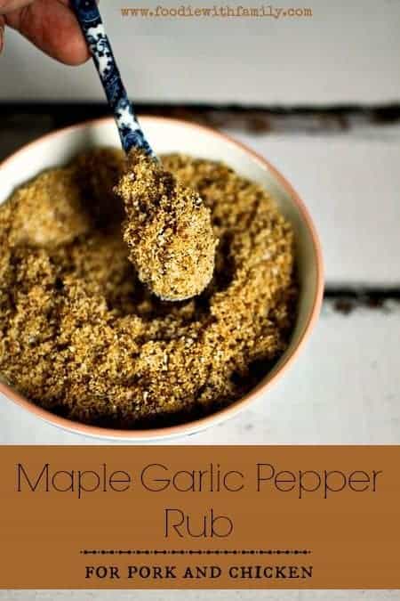 Maple Garlic Pepper Rub for Chicken and Pork #spicerubs 