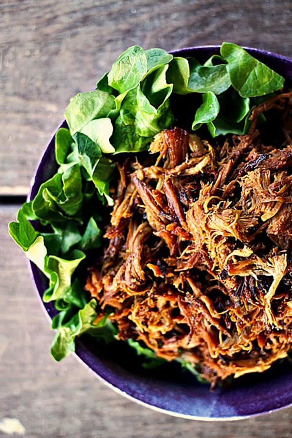 Slow-Cooker Honey Mustard Pulled Pork. Easy, spectacular, #MemorialDay food!