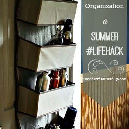 How to Organize your Re-usable Water Bottles. A summer #Lifehack from foodiewithfamily.com and JCP.com