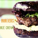 Bagel Burgers with Dill Pickle Cream Cheese #burgerweek foodiewithfamily.com