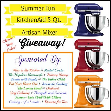 Kitchen Aid Giveaway on foodiewithfamily.com