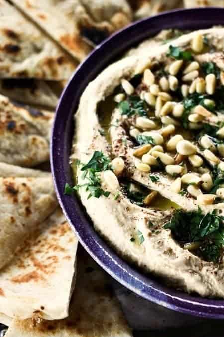 Party Hummus- the best hummus ever served just as hummus should be. Hint: not cold. foodiewithfamily.com