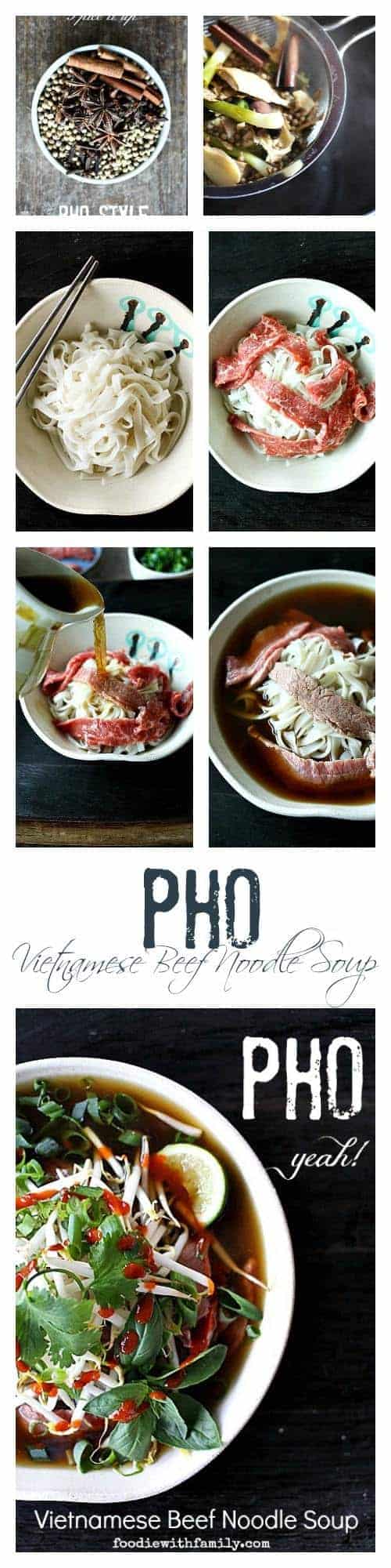 homemade Pho or Vietnamese Beef Noodle Soup