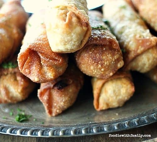Cheesy Barbecue Chicken And Bacon Eggrolls