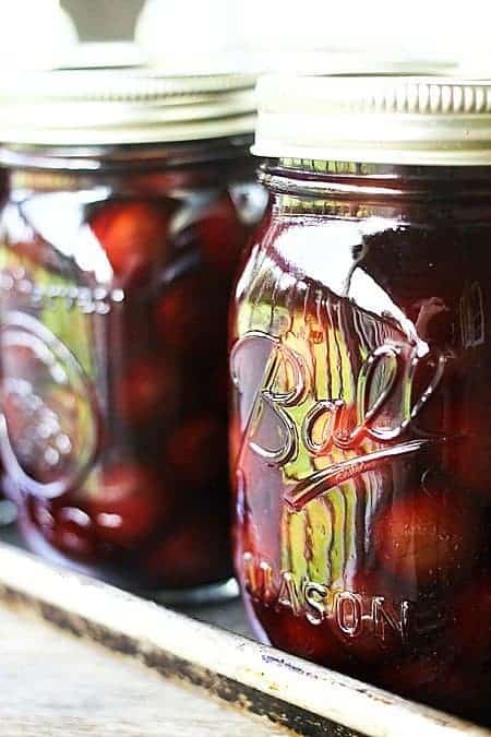 Russian Pickled Cherries from foodiewithfamily.com