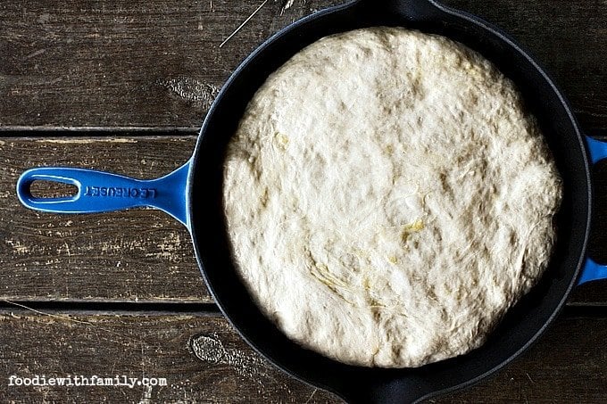 The Best Pan Pizza: How & What to Put On It - Foodie with Family