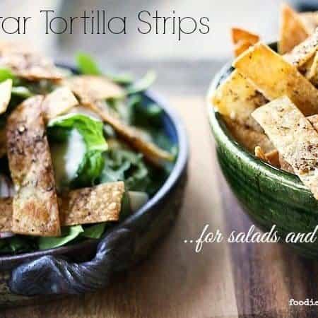 Baked Za'atar Tortilla Strips for Salad or Snacking