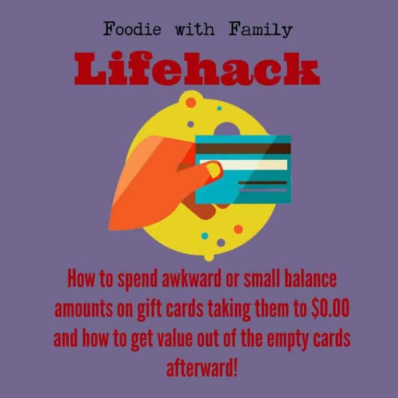 How to use up small balances on gift cards and get value from the empty cards from foodiewithfamily.com