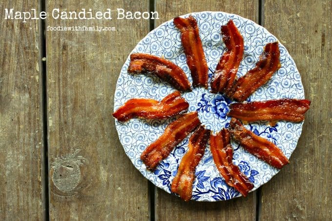 Easy, homemade Maple Candied Bacon from foodiewithfamily.com