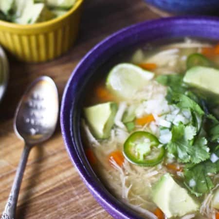 Mexican Chicken Soup {Caldo de Pollo} from foodiewithfamily.com