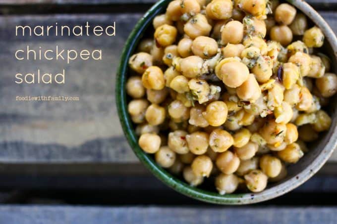 Italian Flavours Marinated Chickpea Salad from foodiewithfamily.com