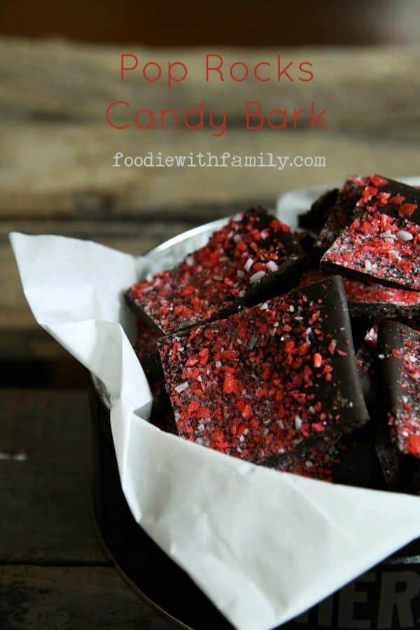Pop Rocks Candy Bark for festive holiday fun from foodiewithfamily.com