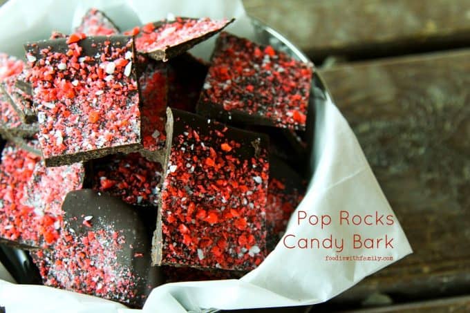 Pop Rocks Candy Bark for festive holiday fun from foodiewithfamily.com