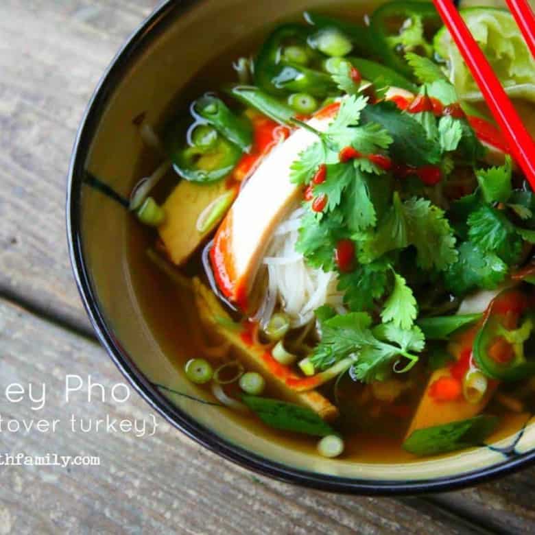 Use your leftover Thanksgiving turkey to make Turkey Pho! foodiewithfamily.com