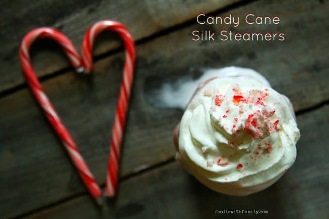 Festive Candy Cane Silk Steamer made with Silk Cashewmilk from foodiewithfamily.com #SilkCashew