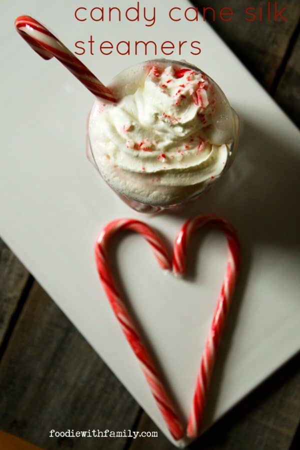 Holiday Candy Cane Silk Steamer made with Silk Cashewmilk from foodiewithfamily.com #SilkCashew