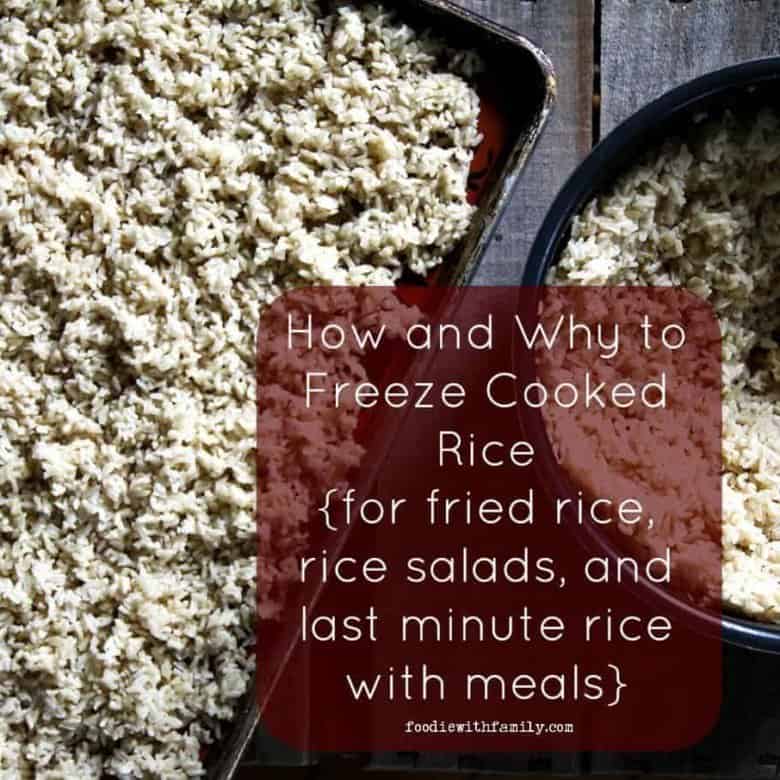 How and Why You Should Freeze Cooked Rice {for fried rice, rice salads, and last minute rice with meals} from foodiewithfamily.com