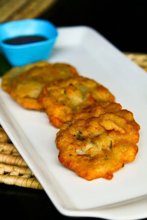 Salted Fish and Scotch Bonnet Fritters at Miss T's in Ochio Rios, Jamaica sailing on the #CarnivalBreeze #Client