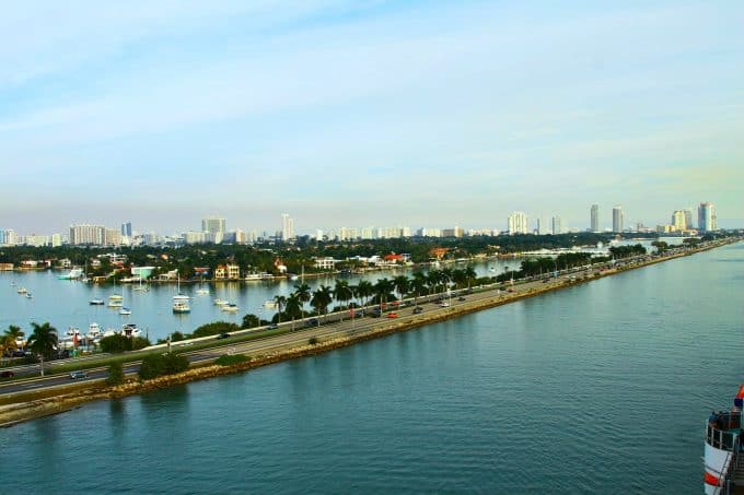 Leaving the Port of Miami on the #CarnivalBreeze