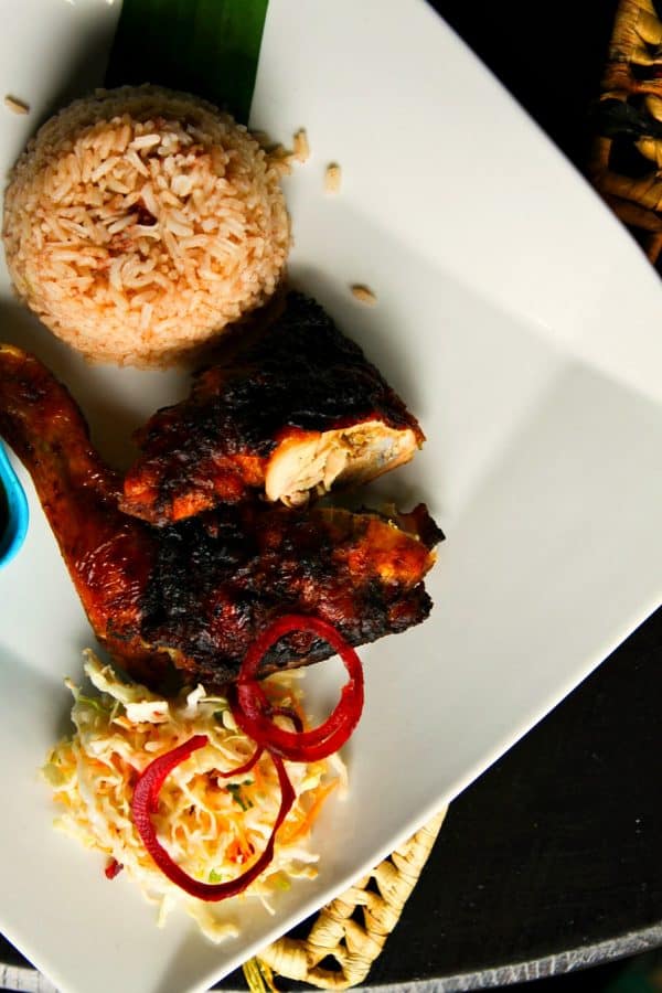 Jerk Chicken from Miss T's in Ocho Rios, Jamaica sailing on the #CarnivalBreeze #Client