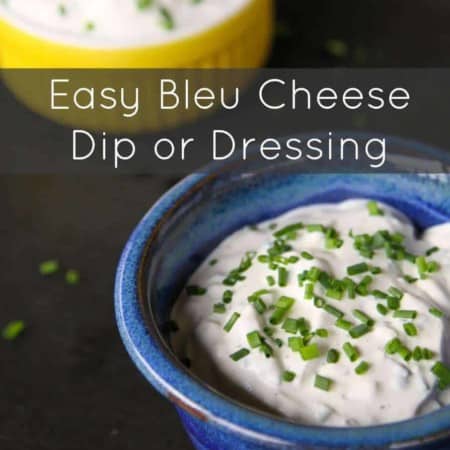 Easy Bleu Cheese Dip or Dressing from foodiewithfamily.com