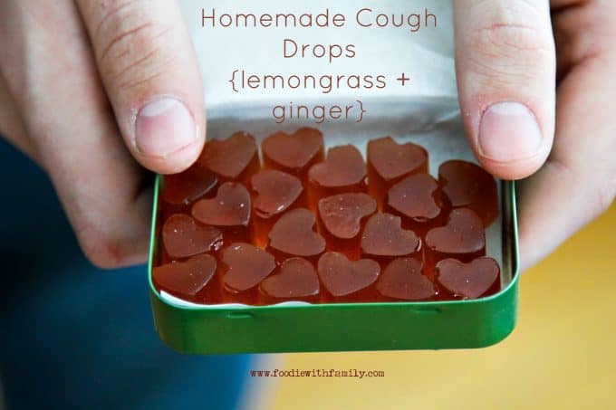 Homemade Cough Drops {lozenges}with lemongrass + ginger from foodiewithfamily.com