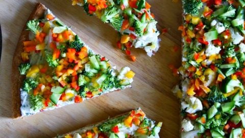 veggie pizza with ranch dressing and cream cheese Hidden Valley Ranch Veggie Pizza with Crescent Rolls