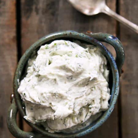 Ranch flavoured cream cheese that is spreadable straight from the refrigerator from foodiewithfamily.com