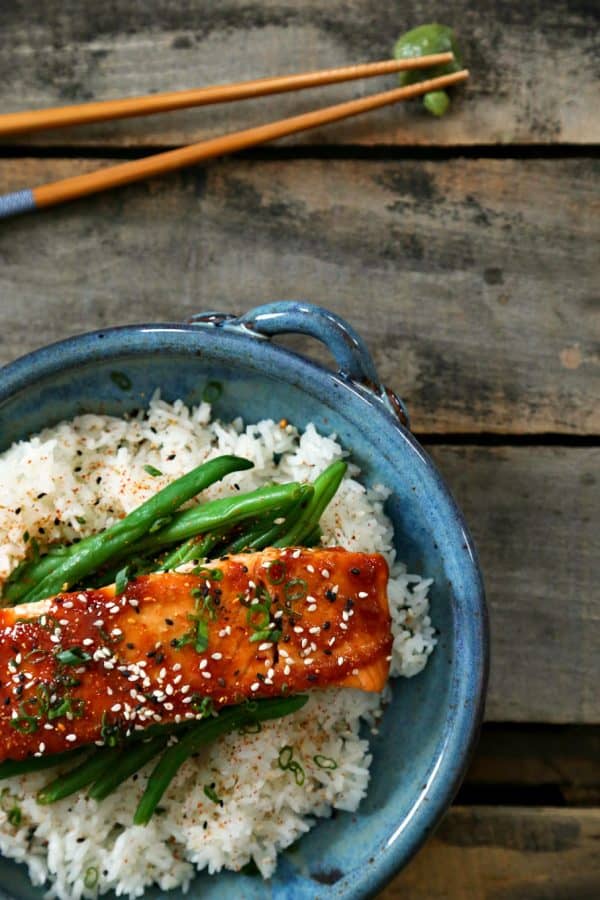 Blood Orange Miso Glazed Salmon from foodiewithfamily.com