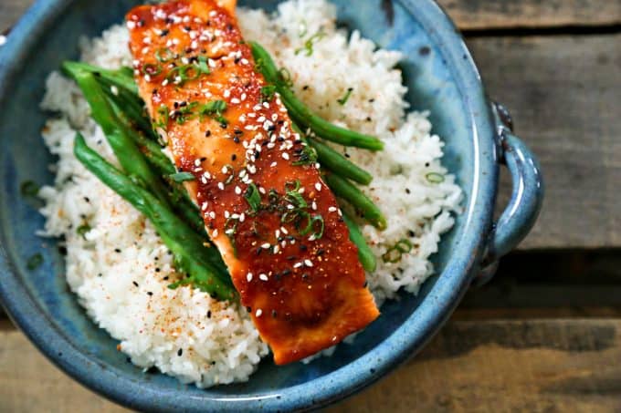 Blood Orange Miso Glazed Salmon from foodiewithfamily.com