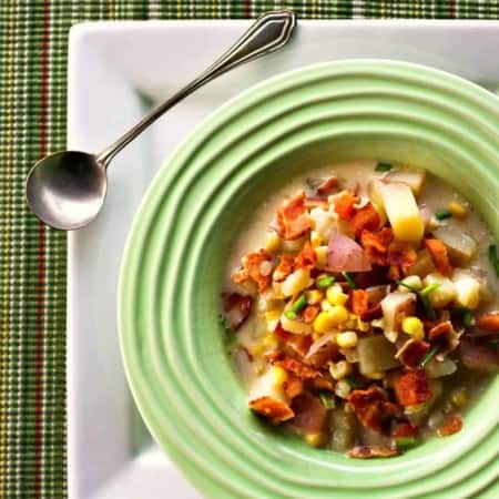Roasted Corn and Potato Chowder from foodiewithfamily.com