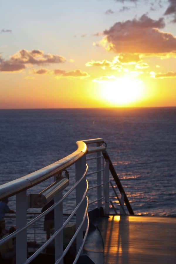 Beautiful sunset on the Carnival Breeze