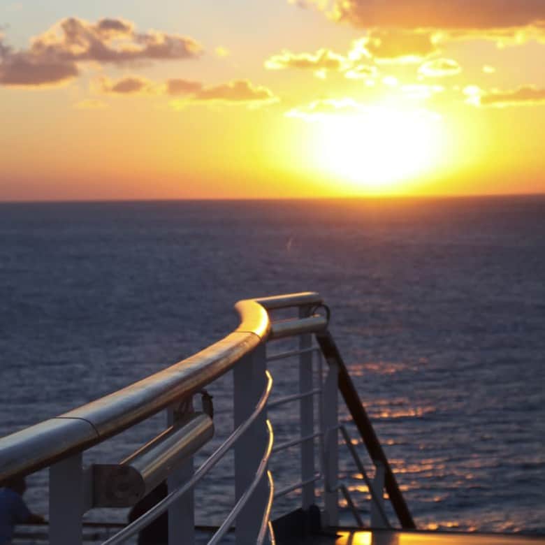 Beautiful sunset on the Carnival Breeze