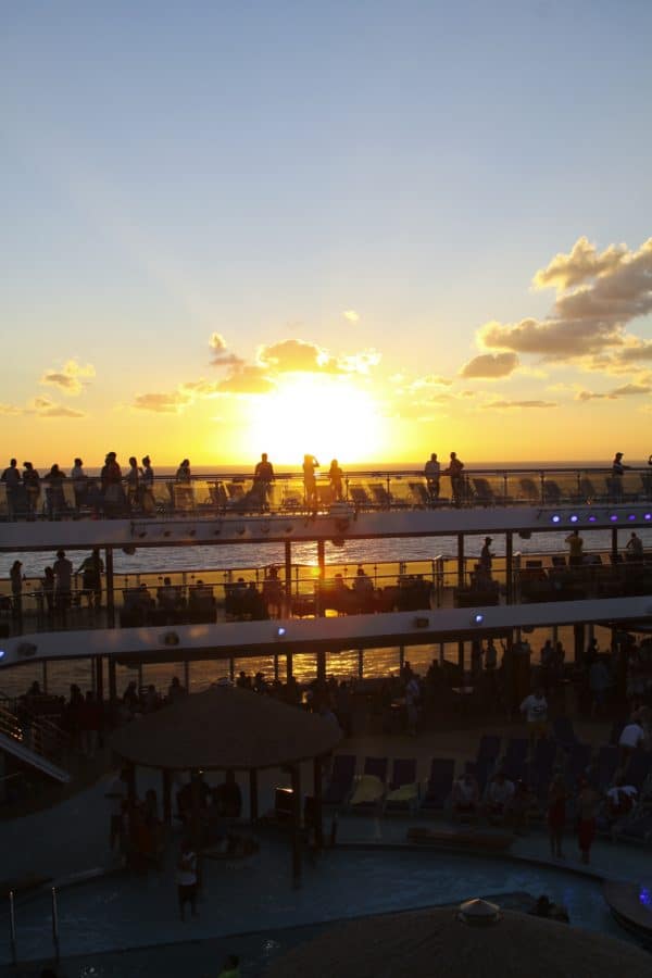 Sunset on the Carnival Breeze