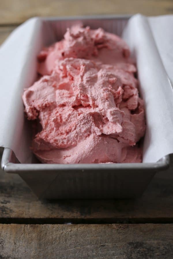 3 Ingredient Strawberry Ice Cream 5 minute method from foodiewithfamily.com
