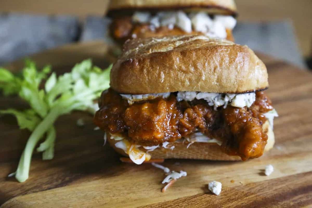 Buffalo Chicken Sandwich Bleu Cheese Coleslaw Toasted Bun