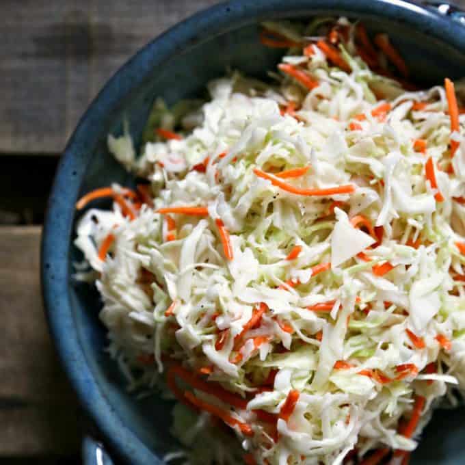 Simple and delicious classic southern style Buttermilk Coleslaw