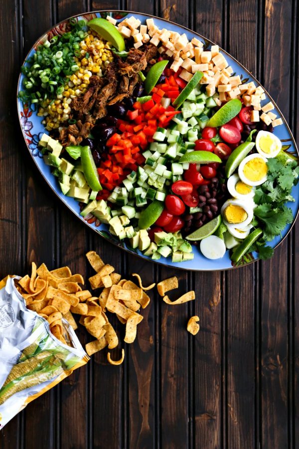 Super fresh entree dinner Tex Mex Cobb Salad from foodiewithfamily.com