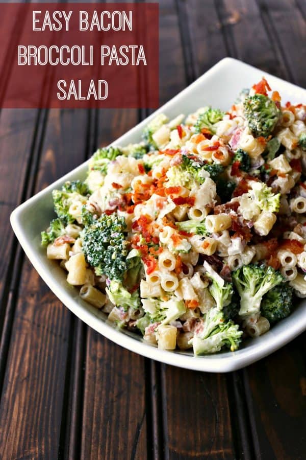 Easy Bacon Broccoli Salad with cheddar