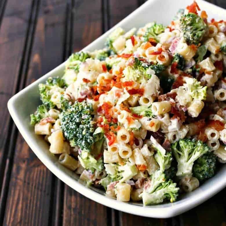 Easy Bacon Broccoli Salad with cheddar