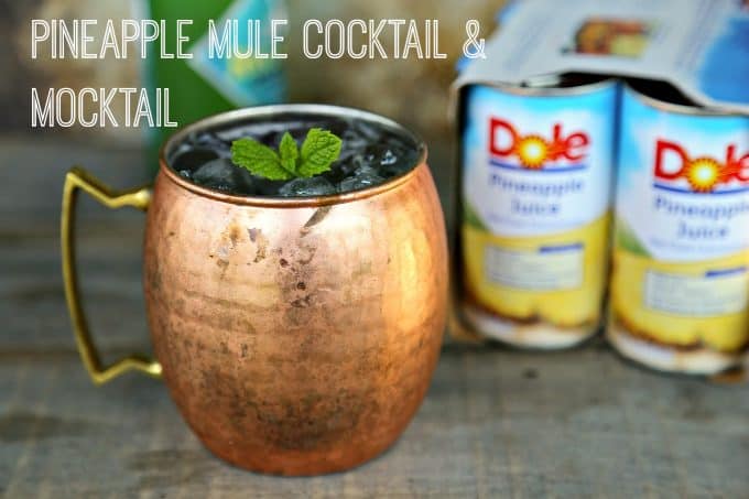 Pineapple Mule Cocktail and Mocktail to please them all