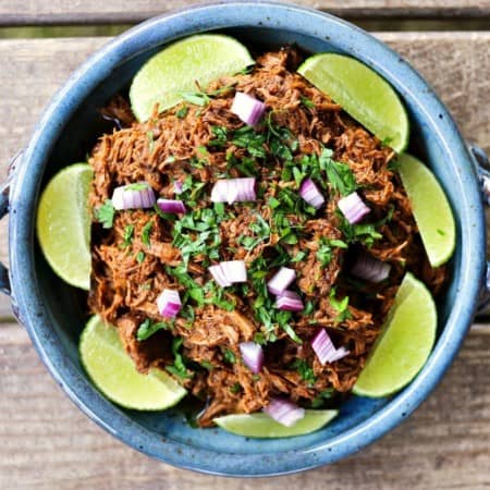 Use your crockpot to make Slow-Cooker Copycat Chipotle Barbacoa Recipe {Mexican Barbecue Shredded Beef} for flavourful, versatile meals!