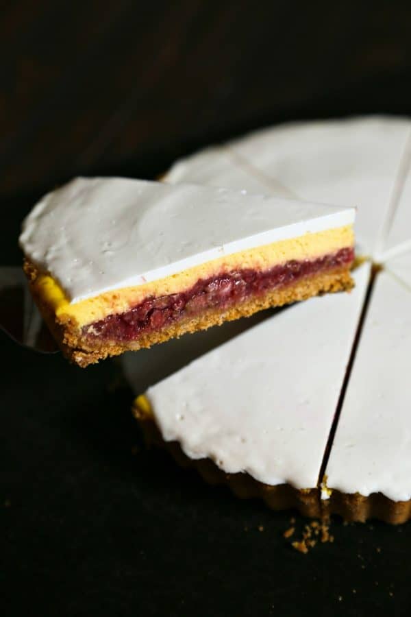 Rhubarb Cheesecake Pie for #DairyMOOnth #sponsored