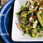 Shaved Asparagus Bacon Salad with Blue Cheese and Buttermilk Vinaigrette from foodiewithfamily.com
