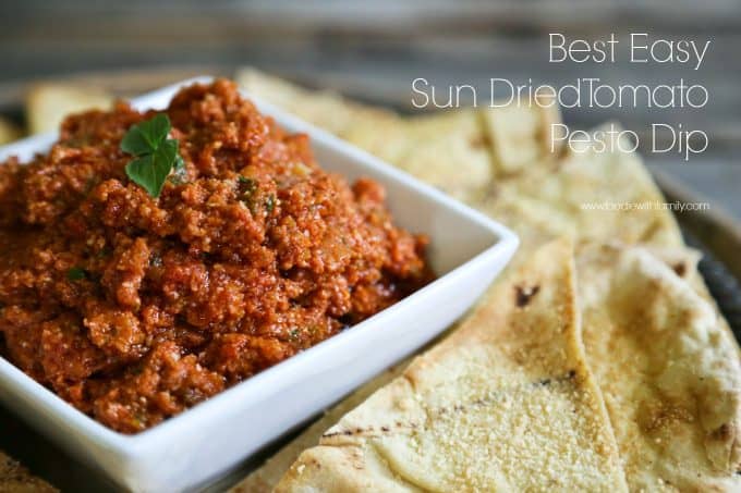 Best Easy Sun Dried Tomato Dip and spread from foodiewithfamily.com