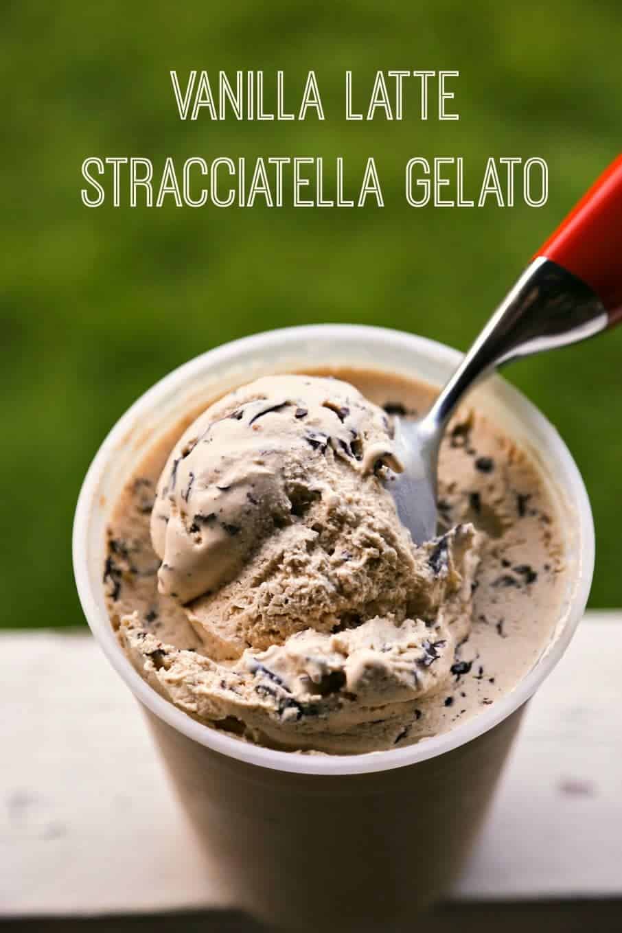 Vanilla Latte Stracciatella Gelato {Foodie with Family}
