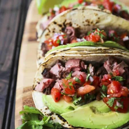 Carne Asada Tacos {Grilled Beef Tacos} from foodiewithfamily.com