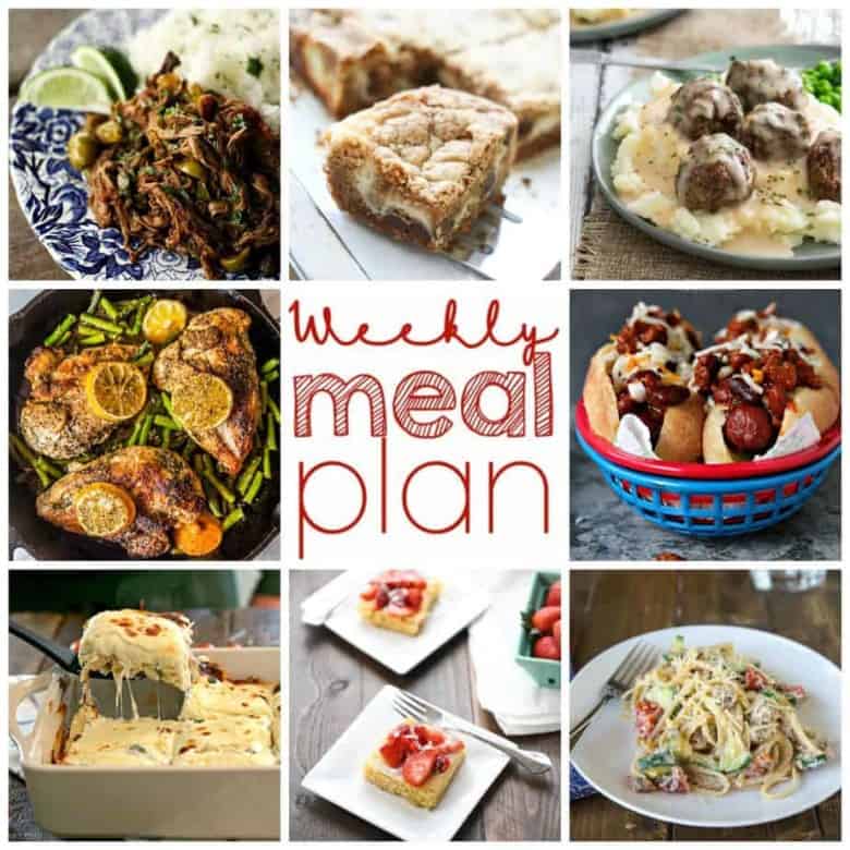 Weekly Menu Plan Week 8 from foodiewithfamily.com