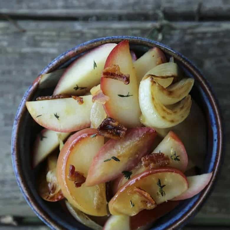 Skillet Apple Crisp with Bacon Up® Bacon Grease - Taste of the South